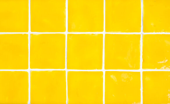 Decorative Yellow Ceramic Tile Wall Pattern