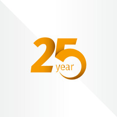 25 Year Anniversary Celebration Vector Template Design Illustration