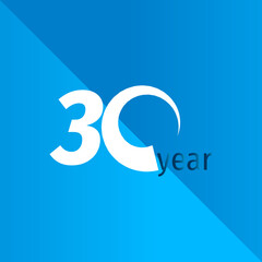 30 Year Anniversary Celebration Vector Template Design Illustration