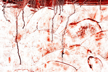 Red Background. scary bloody dirty walls for the background. walls are full of blood stains and scratches.