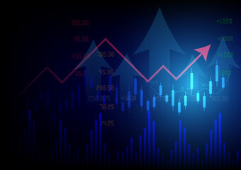 abstract background financial investment graph display
