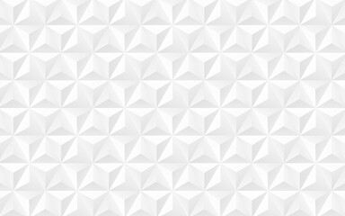 立体的な白色の三角形の幾何学模様背景