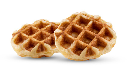Waffles isolated on white