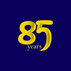 85 Year Anniversary Celebration Vector Template Design Illustration