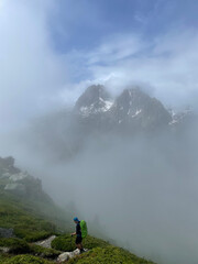 hiker in the mountains