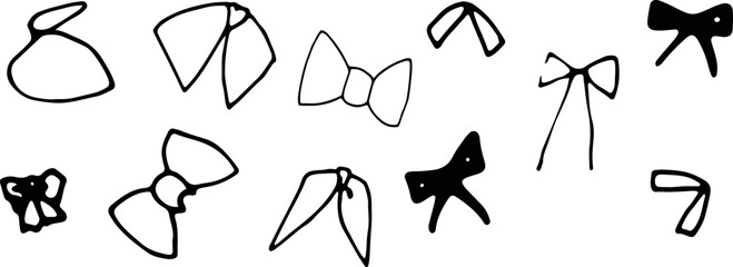 Ribbon set icon vector. Cute drawing cartoon icon for decoration graphic.