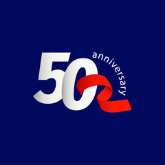 50 Year Anniversary Celebration Vector Template Design Illustration