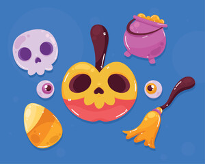 seven halloween celebration icons