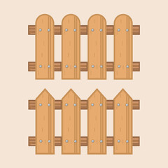 wooden fence isolated on white