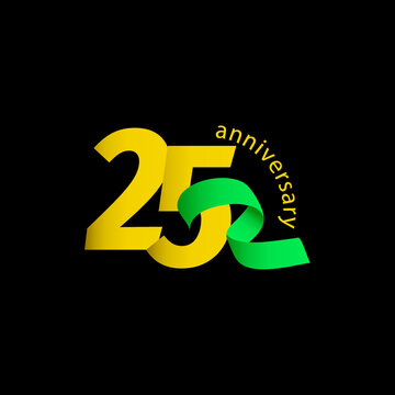 25 Year Anniversary Celebration Vector Template Design Illustration
