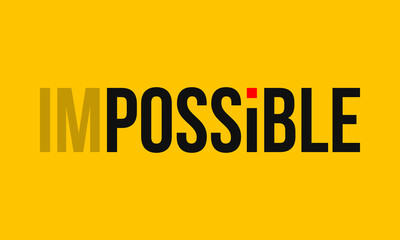 impossible to possible flat vector concept