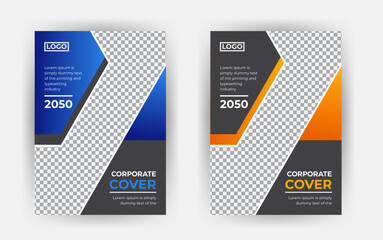 Obraz premium Corporate business annual report modern book cover design 