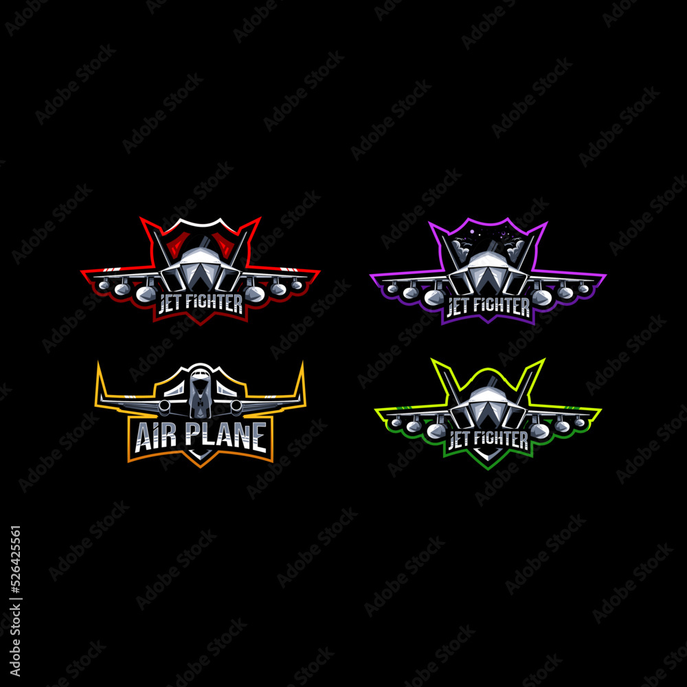 Poster bundle jet logo sport design