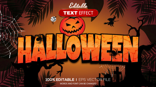 3D halloween text effect - Editable text effect