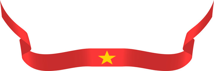 Vietnam flag ribbon ornament for independence day