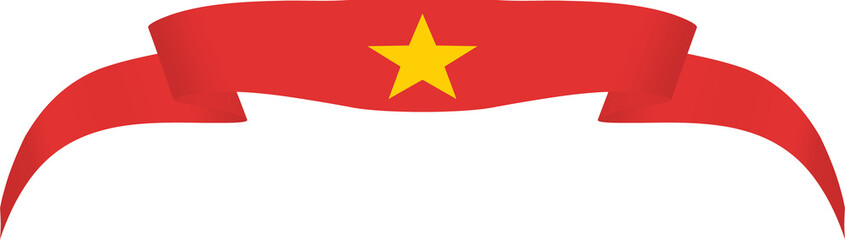 Vietnam flag ribbon ornament for independence day