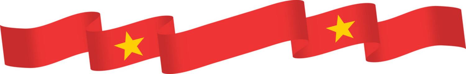 Obraz premium Vietnam flag ribbon ornament for independence day