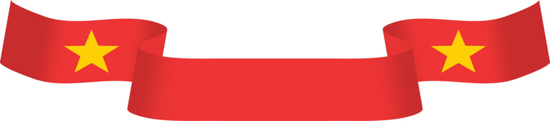 Vietnam flag ribbon ornament for independence day