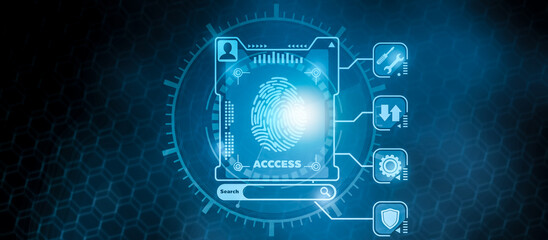  Icon Network security and privacy protection technology Use a virtual screen interface to protect personal information on digital devices, data monitoring