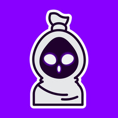 Cute Pocong - Indonesian Ghost Vector Illustration