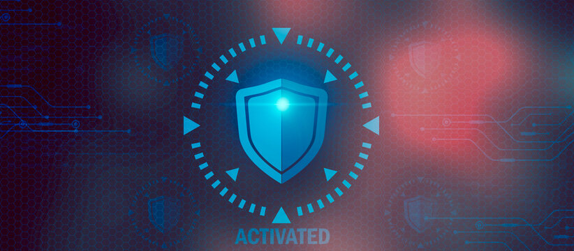 Icon network security and privacy lock icon to protect data Internet network security technology and Using a virtual screen interface to protect personal data on digital devices