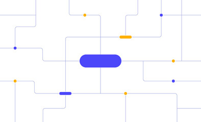 Technology network circuit board system connected dots and lines background template.