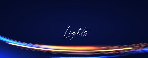 Motion light effect. Shining magic background and liquid speed light