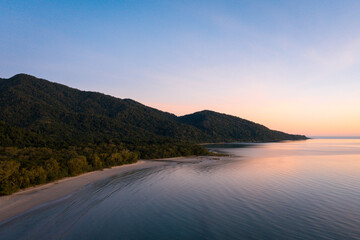 sunset in the mountains - The Daintree, Cape Tribulation, Tropical Far North Queensland.
