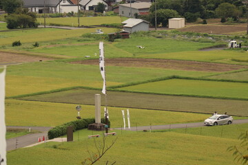 岐阜県関ヶ原石田三成陣地から決戦地を望む