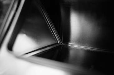 Abstract steel frame box bokeh background