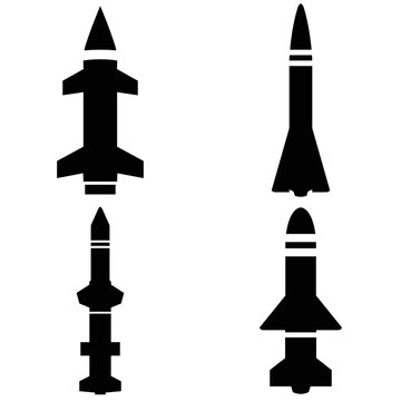 black and white rocket