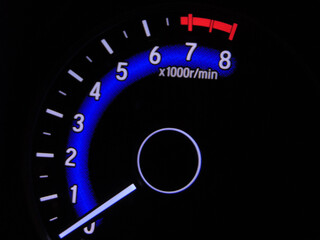 speedometer on the speedometer
