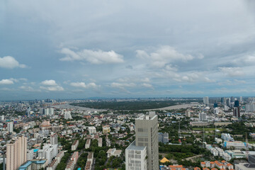 Obraz premium Aerial view Bangkok's cityscape capital city of Thailand