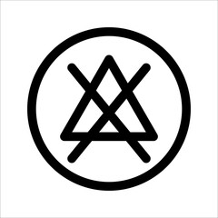 no bleaching icon illustration isolated vector sign symbol