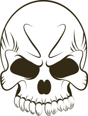 Human skull / death or dead flat 