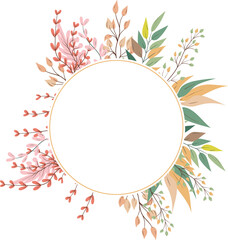 Obraz premium botanical frame in doodle style