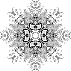 Flower Mandala. Vintage decorative elements.
