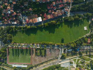 Obraz premium Beykoz Meadow and City Center Drone Photo, Beykoz Istanbul, Turkey