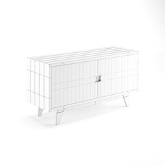 modern minimal furniture with white background studio style, its mixer of different wooden vs concrete textures, some are wire-frame furniture some are good quality pink furniture