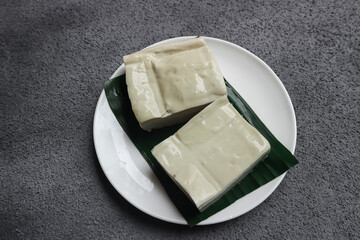 Raw tofu on a plate