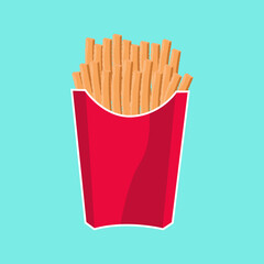 French fries snack watching movies