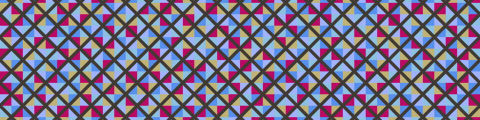 Fototapeta premium Color Rhombus tile tessellation pattern illustration