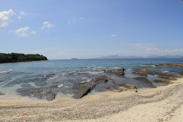 a Geopark layers of sedimentary rock, in Tung Ping Chau, Hong Kong