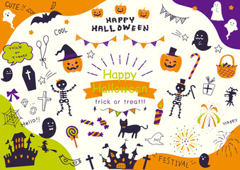 ハロウィンのアイコンセット