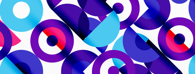 Colorful circle abstract background. Template for wallpaper, banner, presentation, background