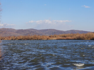 the river and the Carpathian mountains