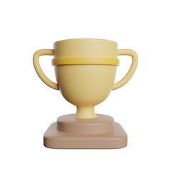 Trophy Winner Rewards 3D Rendering Illustration