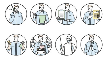 遺品整理の男性作業員いろいろ