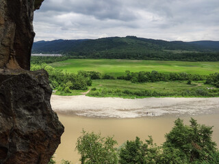 the river in the mountains