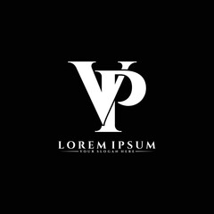 Letter VP luxury logo design vector